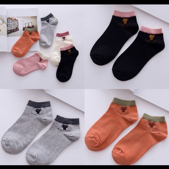 5pairs Korean women socks, pure cotton sock - Picture 3 of 7